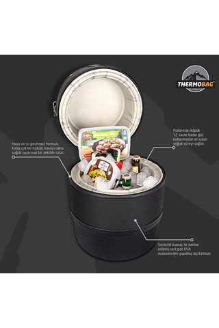 Thermobag Fıçı Tipi Soğutucu Termos Çanta Buzluk 14 Lt