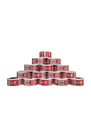 Dikkat Kırılır Fragile Baskılı Koli Bandı 45x100 - 6'lı Paket 6'lı Paket
