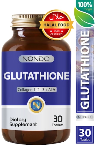 Nondo Glutatyon 30 Tablet Glutathione Kolajen 1-2-3 Alfa Lipoik Asit Bromelain Hyaluronik Asit