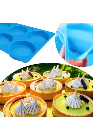 Maoyaya Pişirme İçin 4 İnç Yuvarlak Silikon Kalıp, Yapışmaz Hamburger Çörek Ve Yumurta Tavası Kalıbı Diğer