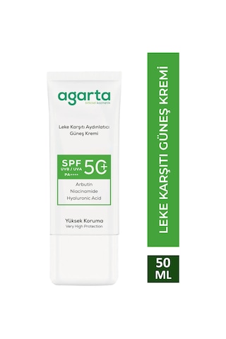 Agarta Leke Karşıtı Aydınlatıcı 50 ML Spf+50 Yüz Güneş Kremi