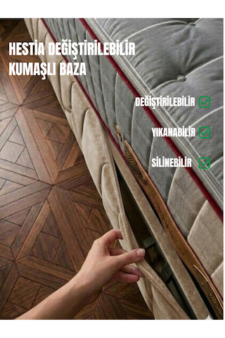 Hestia Çift Kişilik Sandıklı Baza Başlık Seti 200 x 200