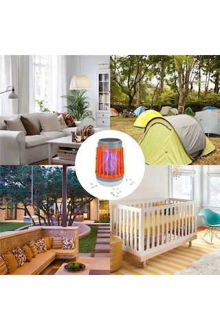 Askılı Solar Enerji İle Şarj Olabilen Sinek Öldürücü Kamp Feneri Işıldak Çok Renkli