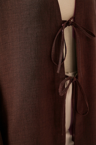 Bigdart Keten Tesettür Kimono 5968 - Kahverengi