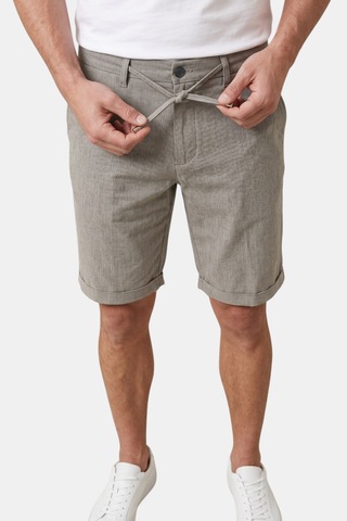 Deep Sea Deepsea Vizon Slim Fit Likralı Çizgi Dokulu Beli Lastikli İpli Erkek Şort Kapri 2601743
