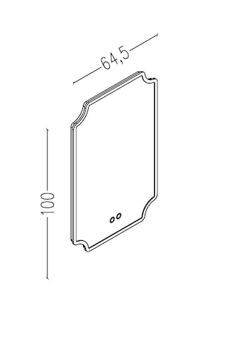 Adria 65 Cm Buğu Önleyici Led Ayna Siyah