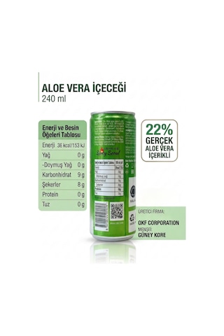 Okf Aloe Veralı İçecek 240ml 8'li Set