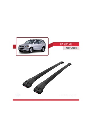 Kia Sorento 2002-2009 Arası İle Uyumlu Ace-1 Ara Atkı Tavan Barı Siyah