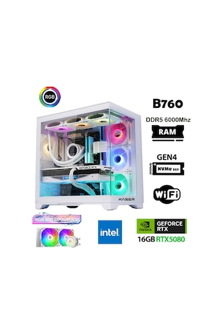 Xaser Velox X440 i7 14700F 64 GB 2 TB SSD 16 GB RTX5080 Free Dos Masaüstü Oyuncu Bilgisayarı