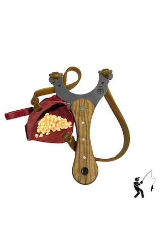 Balık Yemleme Sapanı -metal Gövde Ve Zeytin Saplı