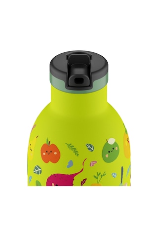 Clima Bottle Veggie Friends Pipetli Paslanmaz Çelik Termos 330 Ml Açık Yeşil