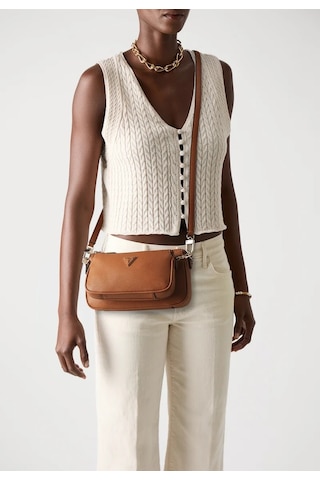 Guess Noelle Saffiano Mini Kadın Çapraz Çanta Hwzg9672710 Taba
