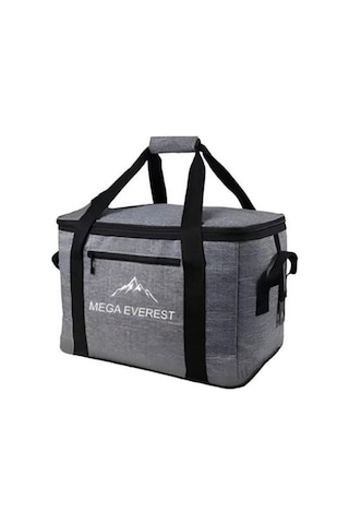 Mega Everest Termal Termos Çanta Buzluk Soğutucu Termo Piknik Çantası Thermo Bag 40 Litre Gri