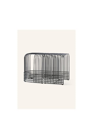 Jan Dijkstra Tasarımı Toz Boyalı Metal Yan Sehpa,modellenebilir Elemanlı, 44 X 31 X 42 Cm Siyah