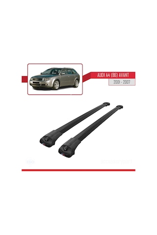 Audi A4 B6 Avant 2002-2004 Arası İle Uyumlu Ace-1 Ara Atkı Tavan Barı Siyah
