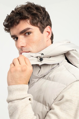 Dufy Erkek Slim Fit Kapüşonlu Taş Yelek Mont-18152