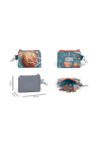 Coral High Nefti Turuncu Basketbol Bozuk Para Cüzdanı - Erkek Çocuk Çok Renkli