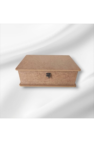 Ahşap- Boyanabilir- Klipsli Asansörlü Takı-makyaj-aksesuar-kutu