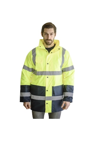 Şensel, Kaban, Sarı-Lacivert -59E3200- Iş Kabanı-Iş Montu