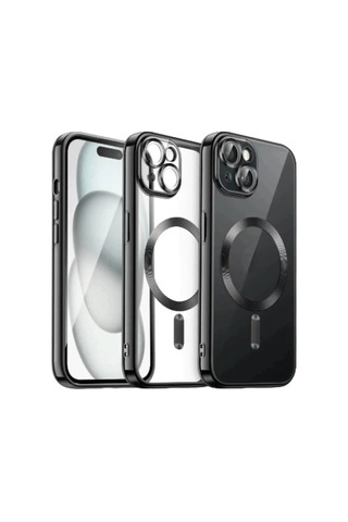 Apple İphone 15 Uyumlu Kılıf Kross Magneticsafe Kapak - Siyah
