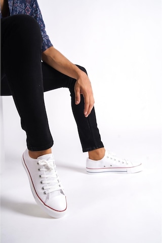 Mubiano Mbcvs200b Düz Taban Bağcıklı Erkek Beyaz Bez Spor Ayakkabı & Sneaker Beyaz