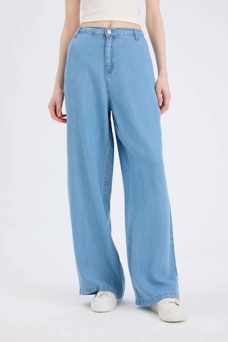 DeFacto Pull On Wide Leg Yüksek Bel Uzun Tensel Yıkamalı Pantolon D8238AX25SMNM85