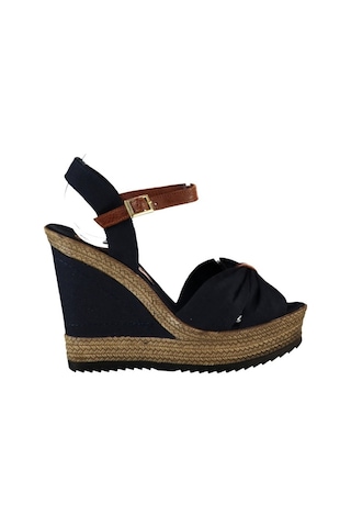 Fox Shoes Lacivert Kadın Dolgu Topuklu Ayakkabı 9674071005