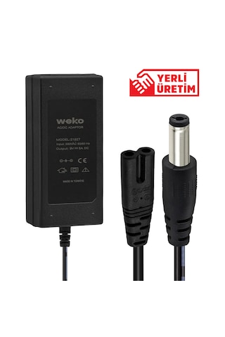 Weko 9 Volt 5 Amper 5.5x2.5mm Soket Şarj Cihazı - Güç Adaptörü