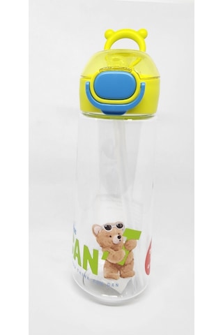 Shotay Dl-24628 620ml Can Pipetli Tritan Yeşil Şeffaf Matara Taşıma Aparatlı Yeşil