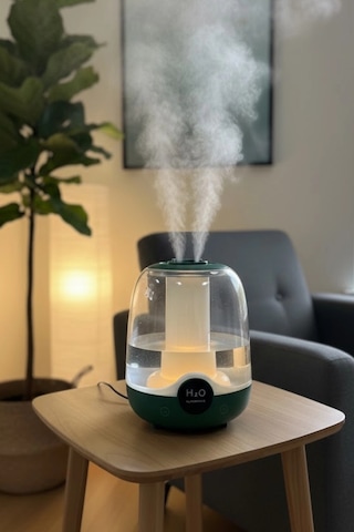 Glr K07 Yeşil Çift Spreyli Ultrasonik Sessiz Hava Nemlendirici Ve Gece Lambası 3l Kapasite