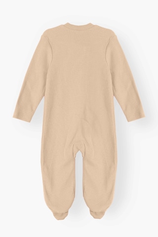 Luess Unisex Bebek Rahat Kalıp %100 Pamuklu Mevsimlik Tulum -krem 0-3 Ay 6-9 Ay Krem