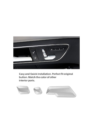 Synodicmonth Mercedes-benz E Sınıfı W204 W205 W212 W218 X204 X166 Ce Glk Gl Ml Cls Gl İçin 6 Adet Krom Araba Kapı Koltuğu Ayar Düğmeleri Anahtarı