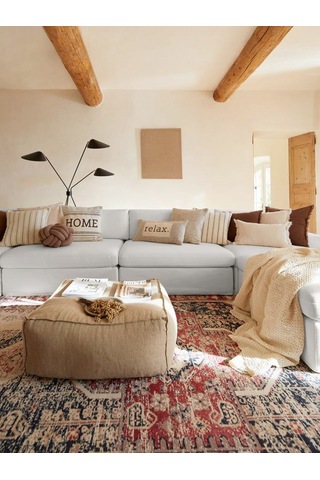 Mode Siesta Pro Kuş Tüyü Orta Modül 19 Gri Keten Kumaş Iş