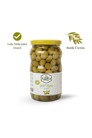 Egelya Akhisar Domat Kırma Yeşil Zeytin 1 Kg Düşük Acılık, Dengeli Tuzlu