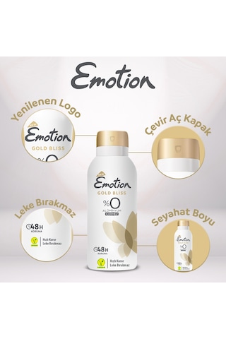 Emotion Gold Bliss Kadın Deodorant 4x90 Ml Seyahat Boy
