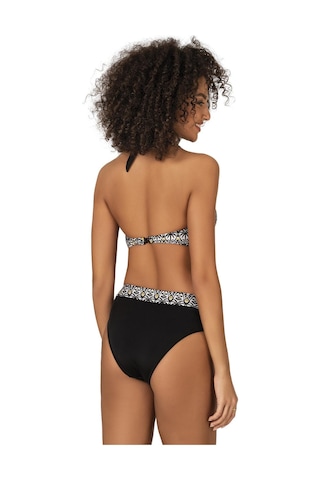 Endeep Kadın Desenli Boyundan Bağlamalı Bikini Takımı-siyah