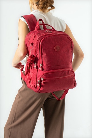 Ultra Hafif Çok Cepli Orta Boy Sırt Çantası Kırmızı Model: 571-3m