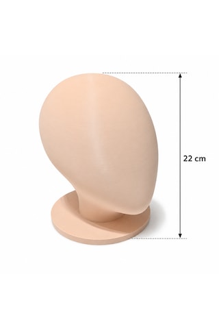 Manken Baş Standı 22 Cm Dekoratif Sergileme Teşhir Standı Peruk Şapka Aksesuar .