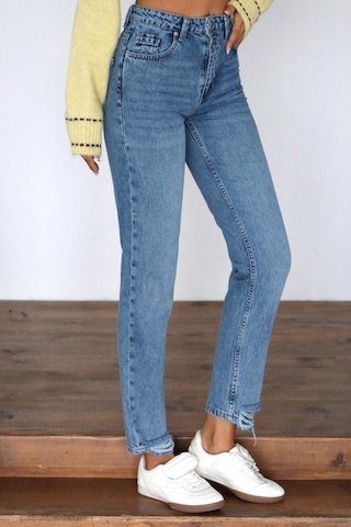 Lacarino 7609 Mom Fıt Kadın Jean Pantolon Ice Blue