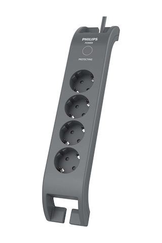 Philips SPN3140A/62 900J 4'lü Çocuk Korumalı Akım Korumalı Priz 2 Metre Siyah
