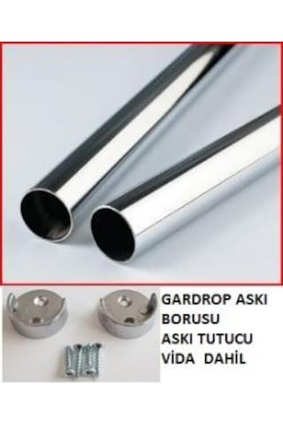 Gardrop Dolap Krom Elbise Askı Borusu 100 Ile 125 Cm Arası Gardrop Dolap Krom Elbise Askı Borusu 100 Ile 125 Cm Arası