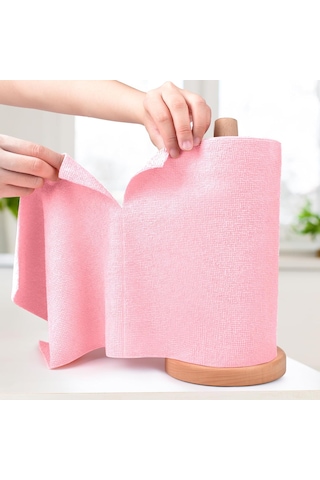 Fosenze 20 Adet Yeniden Kullanılabilir Mikrofiber Temizlik Bezi Pembe - Mutfak, Araba, Tabak Ve Hassas Yüzeyler İçin Tüylü Olmayan, Yıkama Uygun