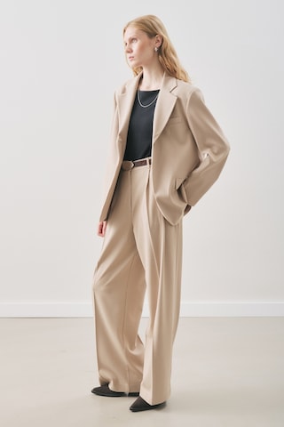 Dına Pile Detaylı Pantolon Bej Bej