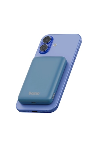 Energea X Bazic Gopower Snap 5k 3in1 5.000 Mah 20w Pd Kablolu Ve 15w Kablosuz Hızlı Şarj Magsafe Powerbank - Mavi Mavi