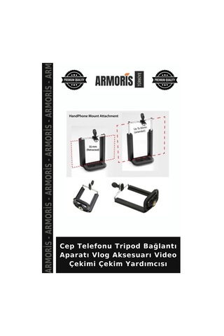 Cep Telefonu Tripod Bağlantı Aparatı Vlog Aksesuarı Video Çekimi Çekim Yardımcısı