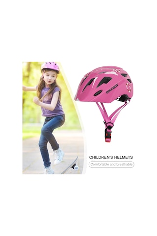 Çocuk Bisiklet Kaskı Hafif Kaykay Denge Bisikleti Nefes Alabilen Pembe