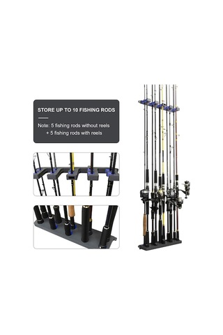 Dancemonkey 10'lu Duvar Monteli Olta Çubukları Saklama Sistemi