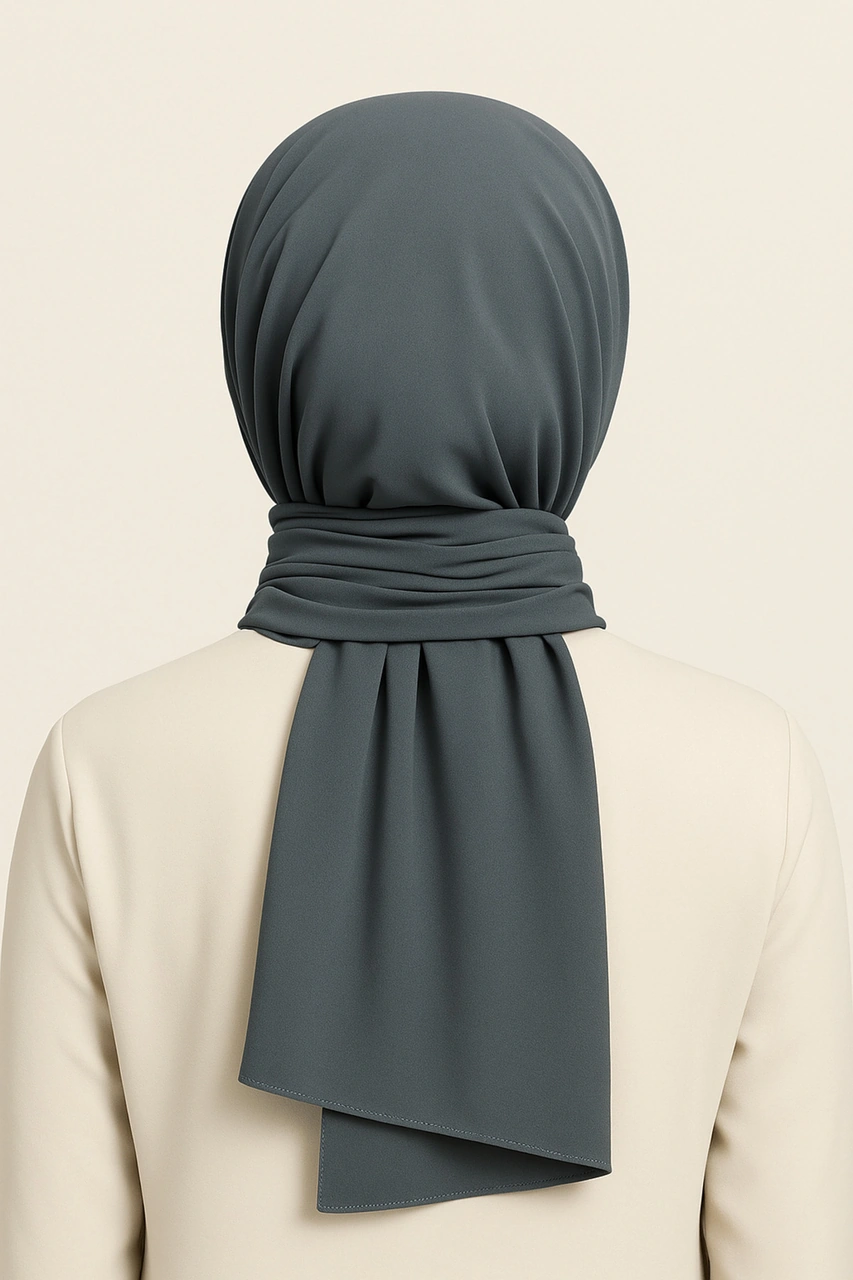 Pratik Çıtçıtlı Şal Koyu Gri