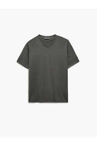 Koton V Yaka Pamuklu Slim Fit Basic 3'lü Erkek Tişört Seti Multıcolor 5sam10363hk Mavi