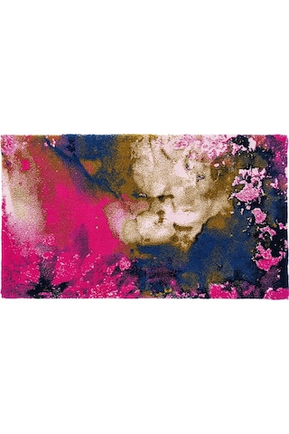 Baccara Banyo Halısı, Renkli Desen, Giza Pamuk Pembe